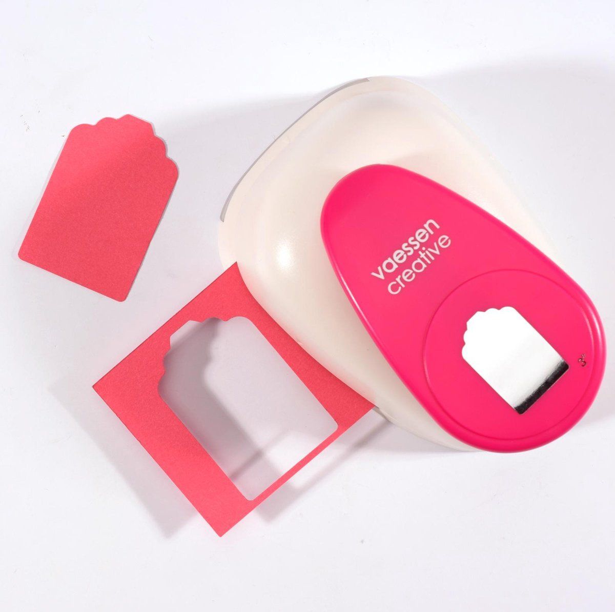 Vaessen Creative Figuurpons - Label Tag - Formaat XXXL - wit
