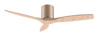Cecotec EnergySilence Aero 5400 Classic Gold & LightWood Plafondventilator met afstandsbediening, 132 cm (52 inch), DC-motor, 3 vleugels, 6 snelheden, timer tot 8 uur, winter/zomermodus
