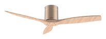 Cecotec EnergySilence Aero 5400 Classic Gold & LightWood Plafondventilator met afstandsbediening, 132 cm (52 inch), DC-motor, 3 vleugels, 6 snelheden, timer tot 8 uur, winter/zomermodus