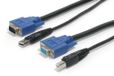Neomounts StarTech.com 15 ft 2-in-1 Universal USB KVM Cable - Black