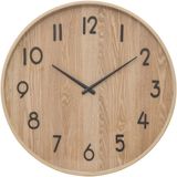 Atmosphera Woody Wandklok - 55 cm - Beige Hout