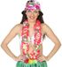 Merkloos Carnaval verkleed set - Tropische Hawaii party - bucket hoedje wit - bloemenslinger roze - volwassenen