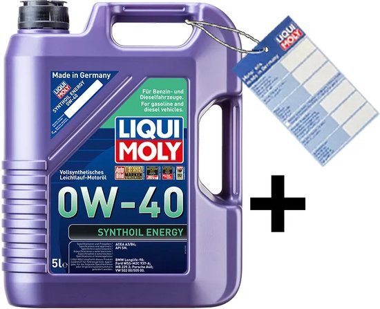 5L Synthoil Energy 0W-40 ACEA A3 / B4 Liqui Moly 9515