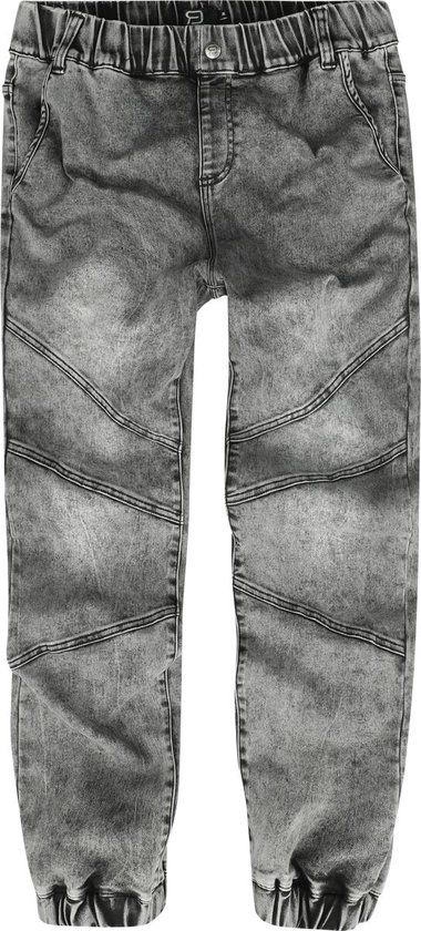 R.E.D. by EMP R.E.D. Rock-Engineered Design Donkergrijze jeans met figuurnaden op de pijpen - Heren - M