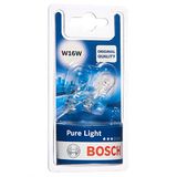Bosch W16W Pure Light autolampen, 12 V, 16 W, W2,1 x 9,5d, 2 lampen, geel