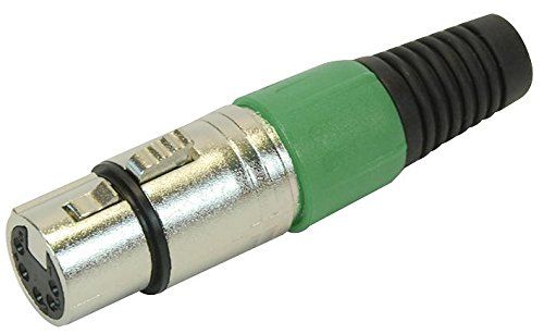 Pro Signal PSG01338 5-polige XLR-contactdoos met groene trekontlasting