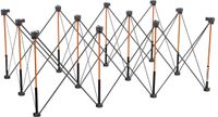 BORA Duizendpoot 1,2 m x 1,8 m x 0,75 m draagbare werkstandaard 30 inch hoogte, inclusief 4 X-Cups, 4 klemmen, draagtas, 2041 kg capaciteit, CK12S