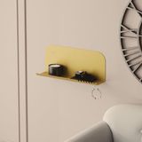 Stijlvolle Gouden metalen wandplank, 55 cm x 23 cm x 12 cm