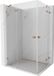 Mexen Lunar Duo douchecabine scharnierend links 105 x 80 cm, transparant, geborsteld koper