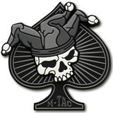 M-Tac Moraal Patch Joker Skull Death Card Tactische 3D PVC (Zwart-Wit)