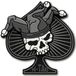 M-Tac Moraal Patch Joker Skull Death Card Tactische 3D PVC (Zwart-Wit)
