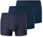 Schiesser - Heren - Onderbroeken - 3 Pack - Blauw/Donkerblauw - Gemeleerd - Katoen/Elastaan - Maat XL
