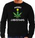 Bellatio Decorations Foute humor Kersttrui - sweater - wiet blad - zwart - heren - kerstdiner XXL