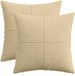 vidaXL - Kussensloop - 2 stuks - ALMELO - Grijs Groen - 50 x 50 cm - corduroy