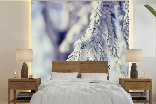 Nr1Wallpaper Fotobehang Winter Dennenboom Sneeuw Landelijk - 240x240 cm - Vliesbehang