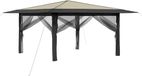 vidaXL Gazebo met 4 Zijwanden 4 x 4 m Crème en Antraciet