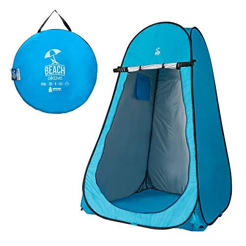 AKTIVE 62163 Camping-wikkeltent met bodem, 120 x 120 x 190 cm, blauw