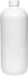 Merkloos Lege plastic fles 1 Liter PET wit - met witte ribbeldop - set van 10 stuks - Navulbaar - leeg