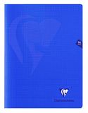 Clairefontaine 322362C Pak met 10 Geniete Schriften Mimesys Donkerblauw - 24x32 cm - 96 Pagina’s Kleine Ruitjes - Papier Wit 90 g - Kaft Polypro