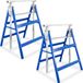 tectake® 2x chevalet - réglable en hauteur 7 positions - set de chevalets - capacité de charge par chevalet 220 kg - pliable - diverses couleurs - (bleu | n° 402450)