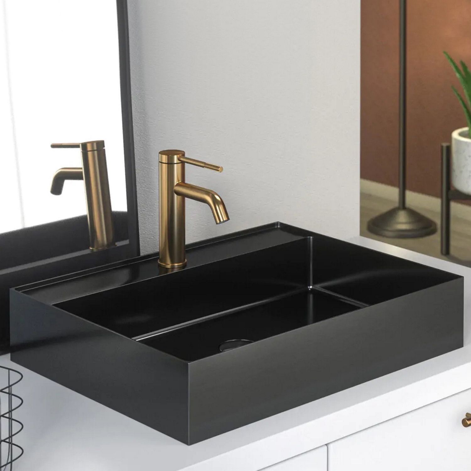 Boss & Wessing Maido 1 Kraangat Waskom 54x42 cm Gunmetal