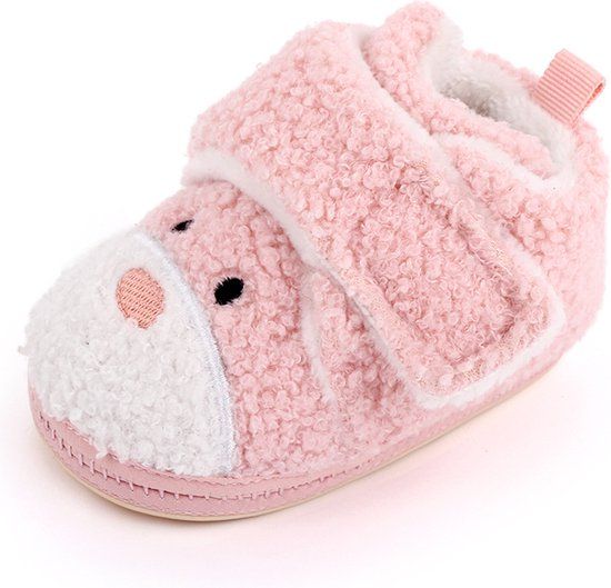 Completebabyuitzet Roze babyslofjes maat 19/20 - Canvas - Laag model