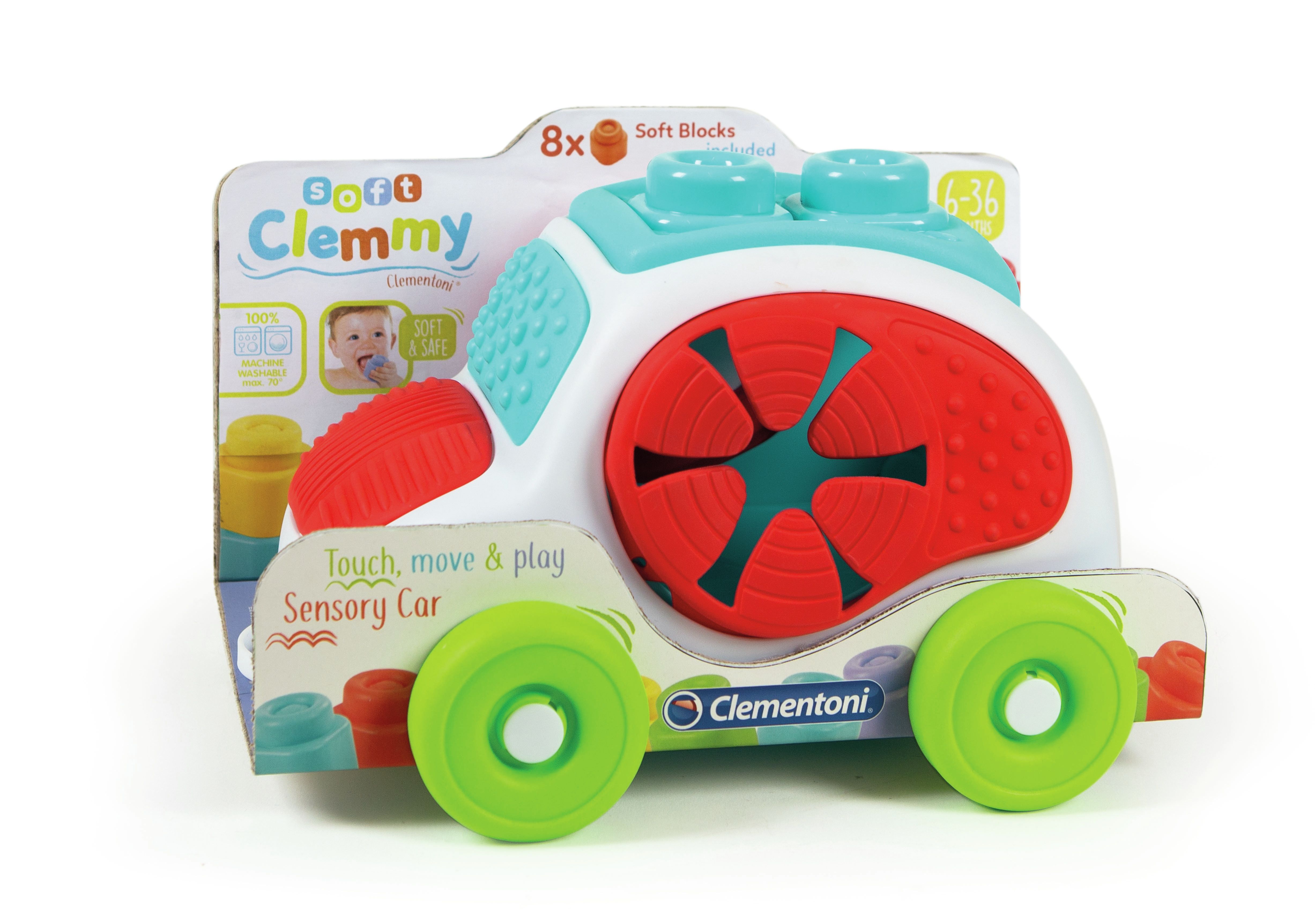 Clementoni Touch, Discover and Guide Sensory Car - 6-36 Months