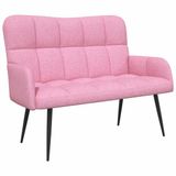 vidaXL 2-Zits Sofa Roze 115 x 61 x 87 cm Stof