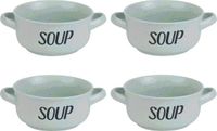 Cosy & Trendy Soepkom van Aardewerk - 8 Stuks - Groen - Ø 13,5 cm - 470 ml