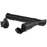 as - Schwabe Verlengkabel voor aanhangwagen, 13-polige koppeling + 13-polige stekker, 3 m spiraalkabel, 2 x 0,75 cm + 1 x 1,0, voor camping, caravan, caravans en campers, 12 V DC, IP44 weerbestendig