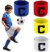 4 pièces de brassards de capitaine pour enfants, football, brassards de capitaine, brassard de capitaine réglable pour enfants, multicolore, brassard de capitaine, football, brassard de capitaine élastique, brassards de capitaine pour