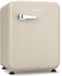 Klarstein Audrey Evo 68 l mini-réfrigérateur – rétro, silencieux, 40 dB, thermostat réglable, porte réversible, petit réfrigérateur pour chambre, bureau, crème