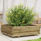 vidaXL Plantenbak 80x80x26,5 cm geïmpregneerd grenenhout