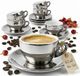 Tasses à expresso italiennes avec soucoupes 60 ml