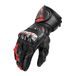 SHIMA RS-3 Motorhandschoenen voor heren, leer, lange zomer, motorhandschoenen, bescherming, touchscreen, tochten, leren handschoenen, motorfiets, geventileerd, versterkt ruitenwisser (mannen, rood, XL)
