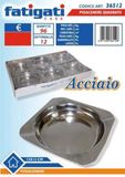 FATIGATI SRL Asbak van staal, 12 cm, 36512, zoals afgebeeld