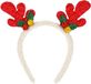 Christmas Decoration kerst diadeem/haarband - rendier gewei - rood