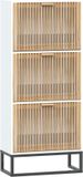 vidaXL Schoenenkast 52x25x120 cm bewerkt hout wit