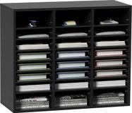 Vevor Brievenbak Bureau-organizer Zwart 3 x 8 Vakken