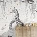 Papier peint panoramique scènes girafes