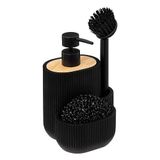 5five – zeepdispenser met accessoires, 500 ml, zwart