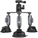 Telesin 3-Arm Suction Mount voor GoPro+camera (met 3 zuignappen)