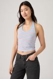 Levi's Ella top dos nuque - Femme - M - Multicolore / Ines Stripe Air Blue Signal Red