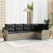 Maison Exclusive - Set de 5 bancs de jardin avec rangement, polyrotin gris clair