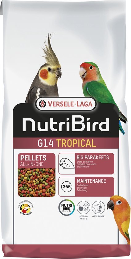 Versele-Laga Nutribird G14 Tropical Grote Parkiet - Vogelvoer - 10 kg