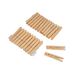 Homéa Set van 24 wasknijpers van hout, 7 cm, natuur