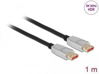 Delock DisplayPort kabel 8K 60 Hz 1 m Zwart