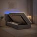 Maison Exclusive - Lit de rangement LED avec matelas gris foncé 100 x 200 cm tissu