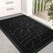 Sans marque Paillasson intérieur Sec-marche - Paillasson intérieur Lavable - Noir - 40x60 CM