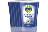 Dettol No Touch Wasgel Navulling Blauwe Lotusbloem - 5 x 250 ml - Handzeep - Voordeelverpakking